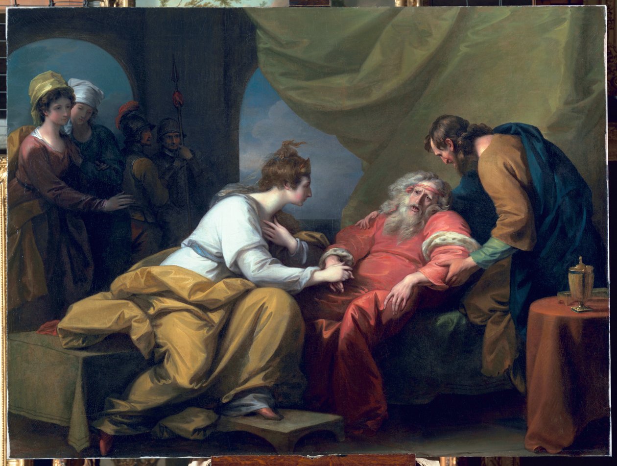 Mötet mellan Lear och Cordelia, 1784 av Benjamin West