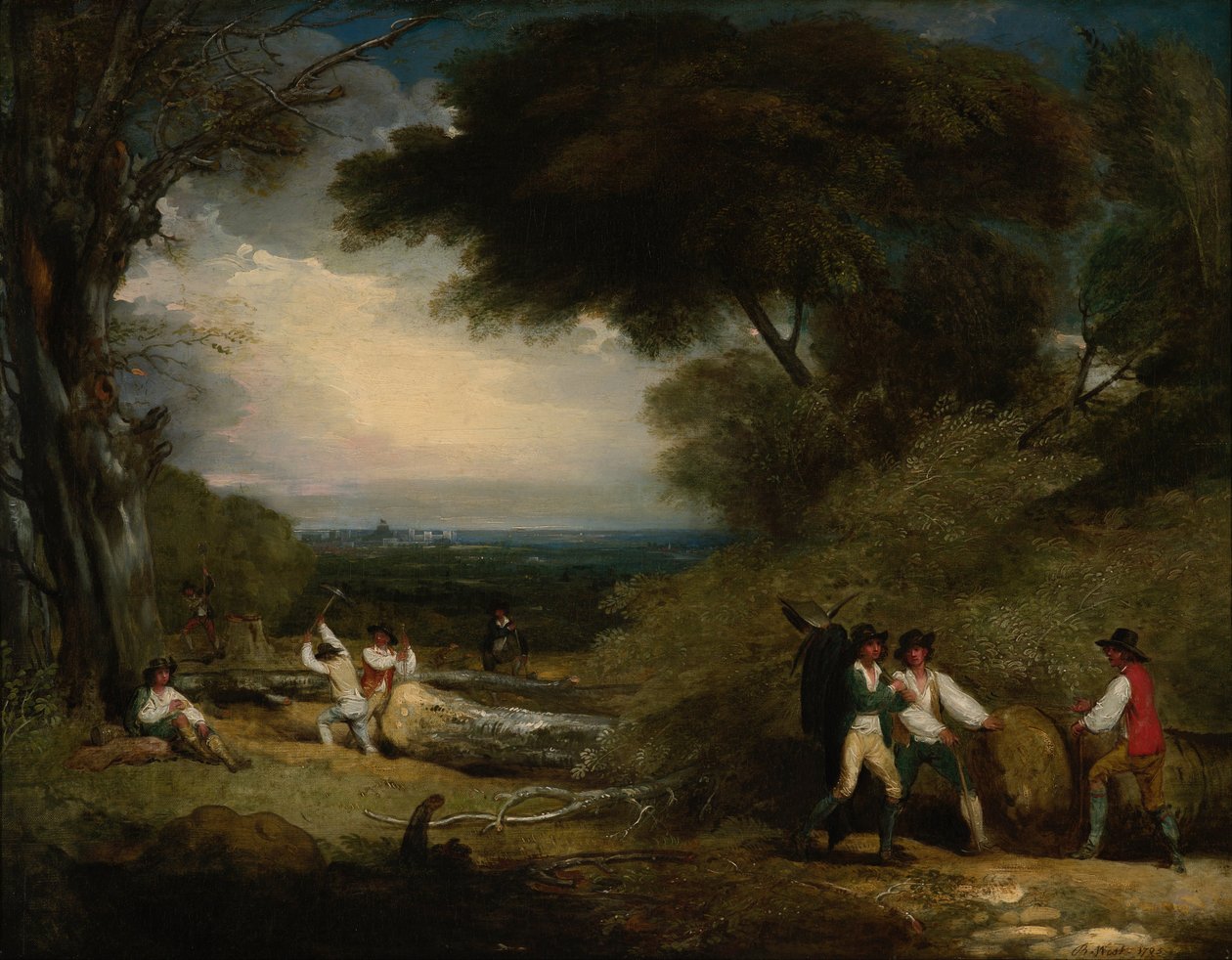 Trähuggare i Windsor Park av Benjamin West
