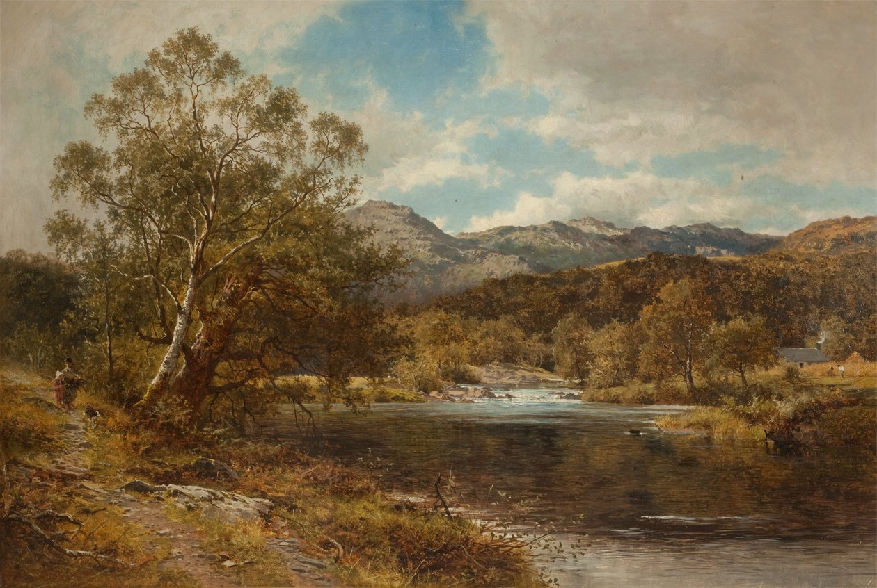 På Llugwy, norra Wales av Benjamin Williams Leader