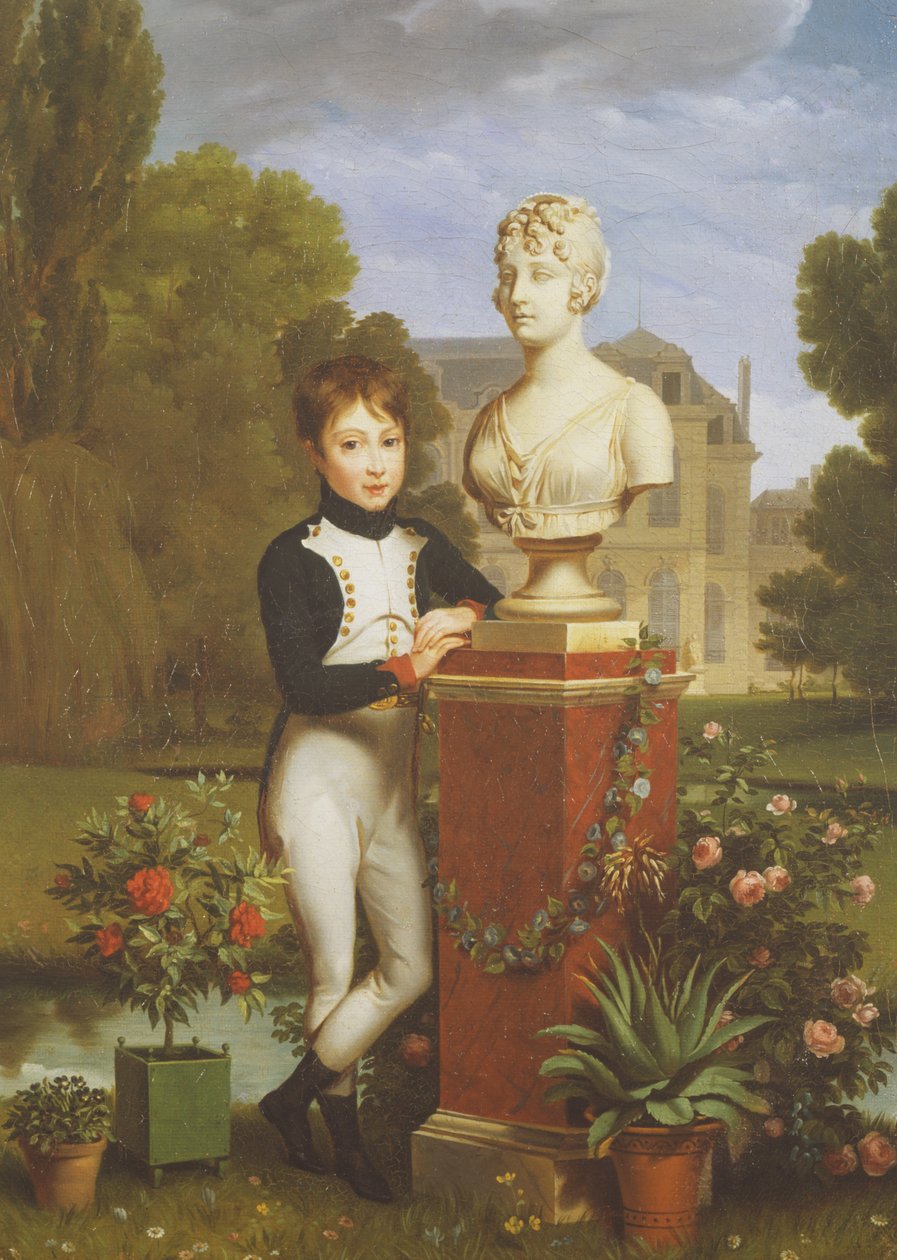 Napoleon Achille Murat lutad mot en byst av sin mor av Benjamin de Rolland