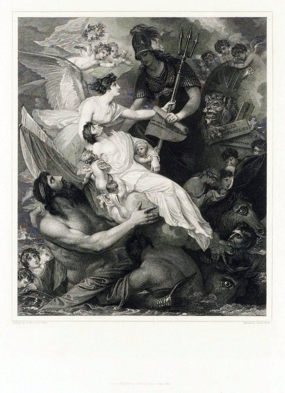 Apotheosis av Horatio Nelson (1758-1805) av Benjamin (after) West