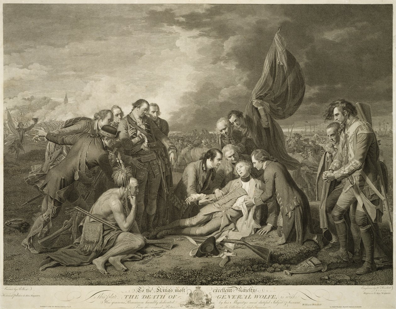 General Wolfes död, 1 januari av Benjamin (after) West