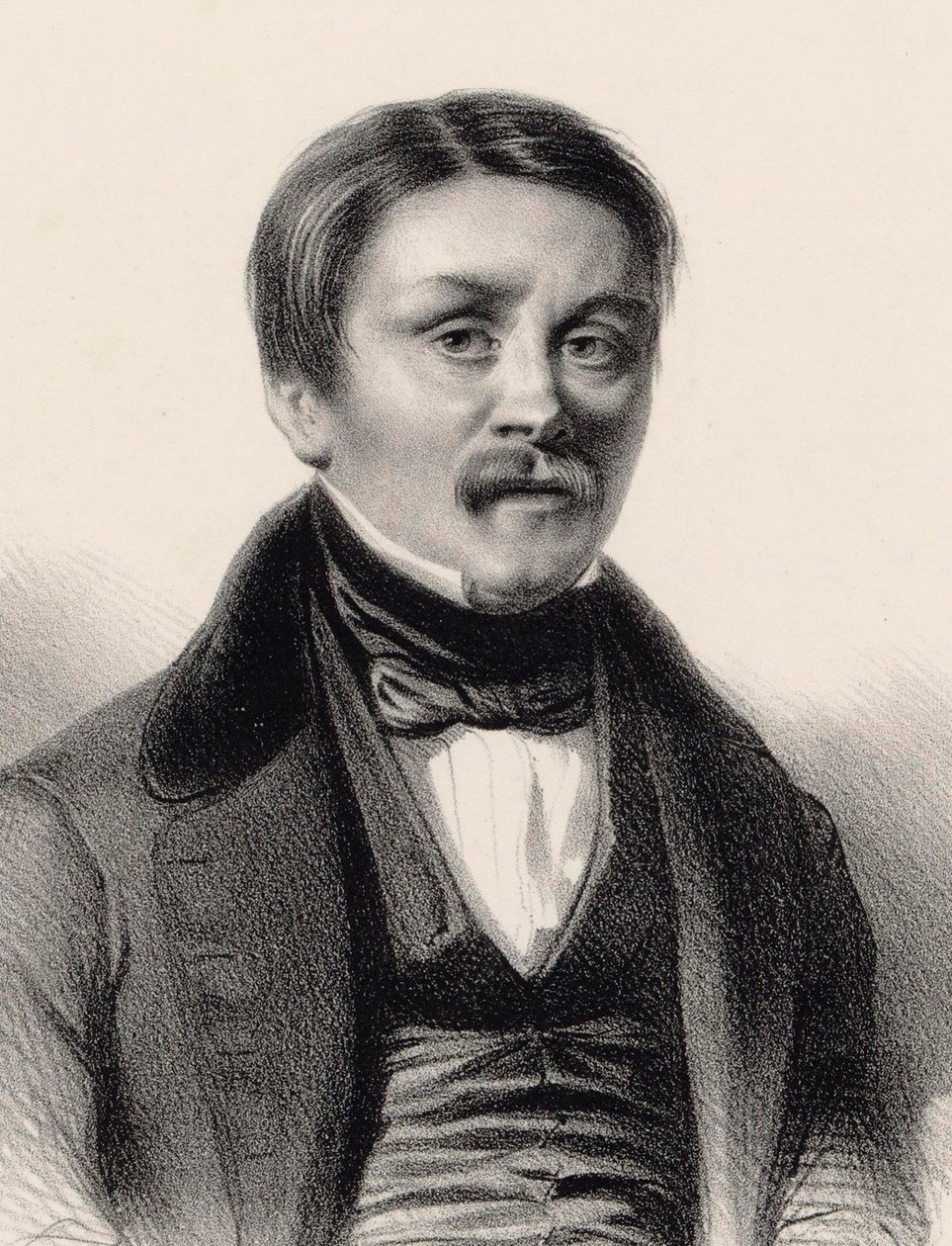 Porträtt av organisten och kompositören Hippolyte Monpou 1804-1841, 1840. av Benjamin