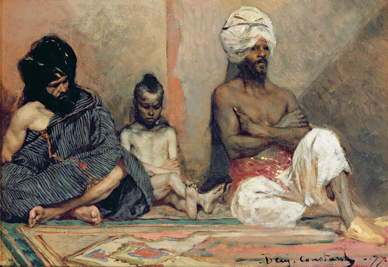 Sittande araber, 1877 av Benjamin 1845 1902 Constant