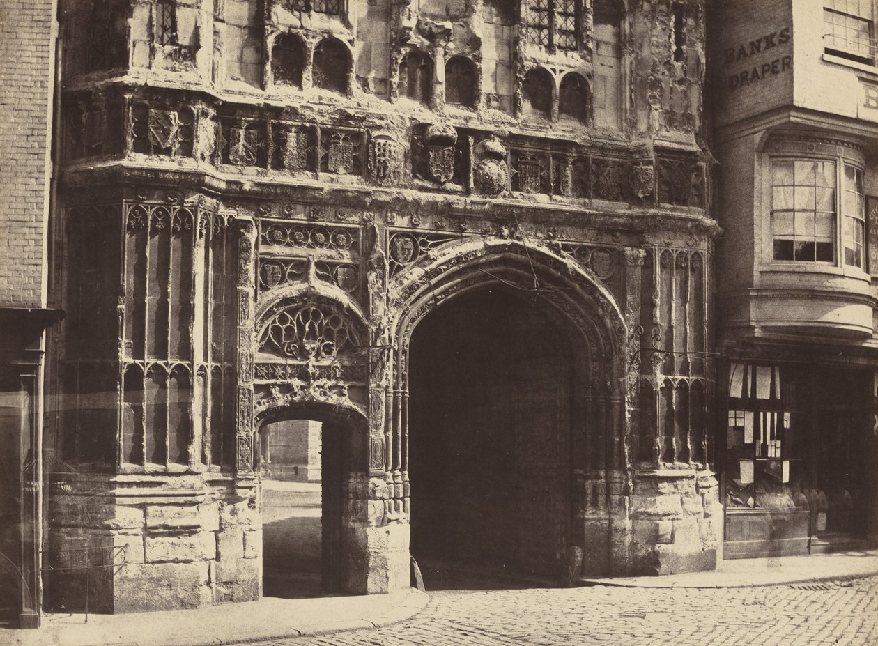 Christchurch Gateway, Canterbury, 1854, tryckt 1857. av Benjamin Brecknell Turner