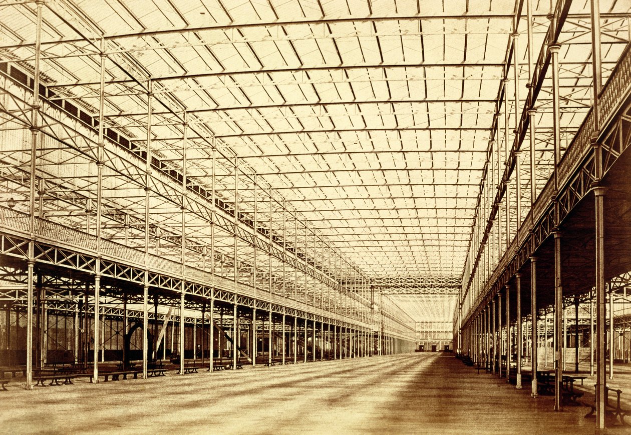 The Nave at Crystal Palace, Hyde Park, mars 1852 (albumintryck från kalotypnegativ) av Benjamin Brecknell Turner