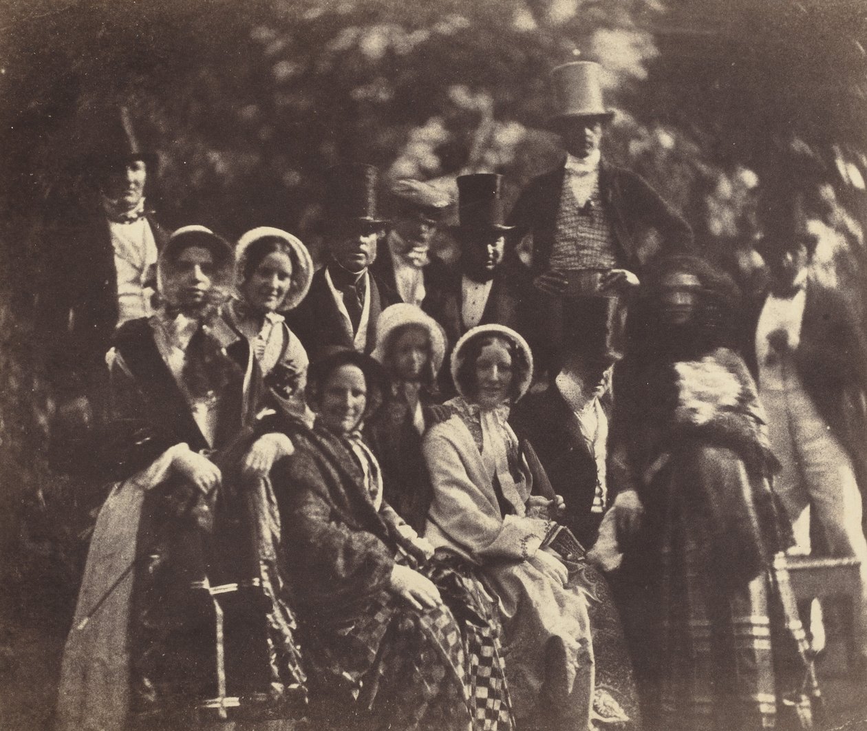 Bröllopsgrupp,ca. 1852 eller 1853 (foto) av Benjamin Brecknell Turner