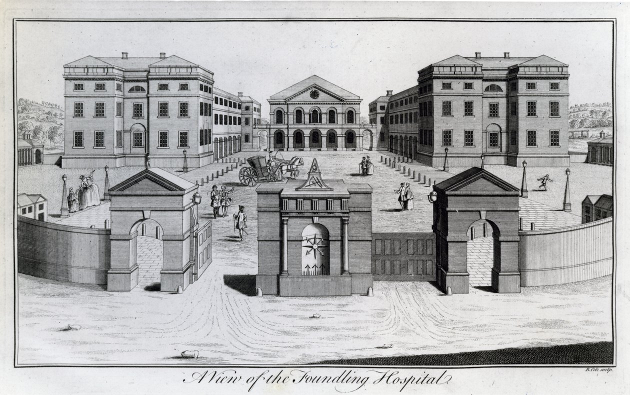 En utsikt över Foundling Hospital, 1756 av Benjamin Cole