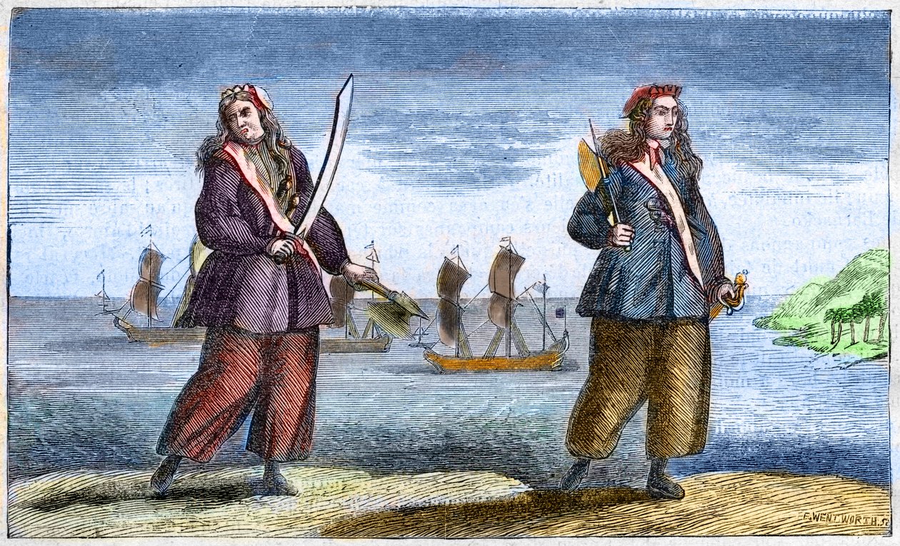 Anne Bonny och Mary Read av Benjamin Cole