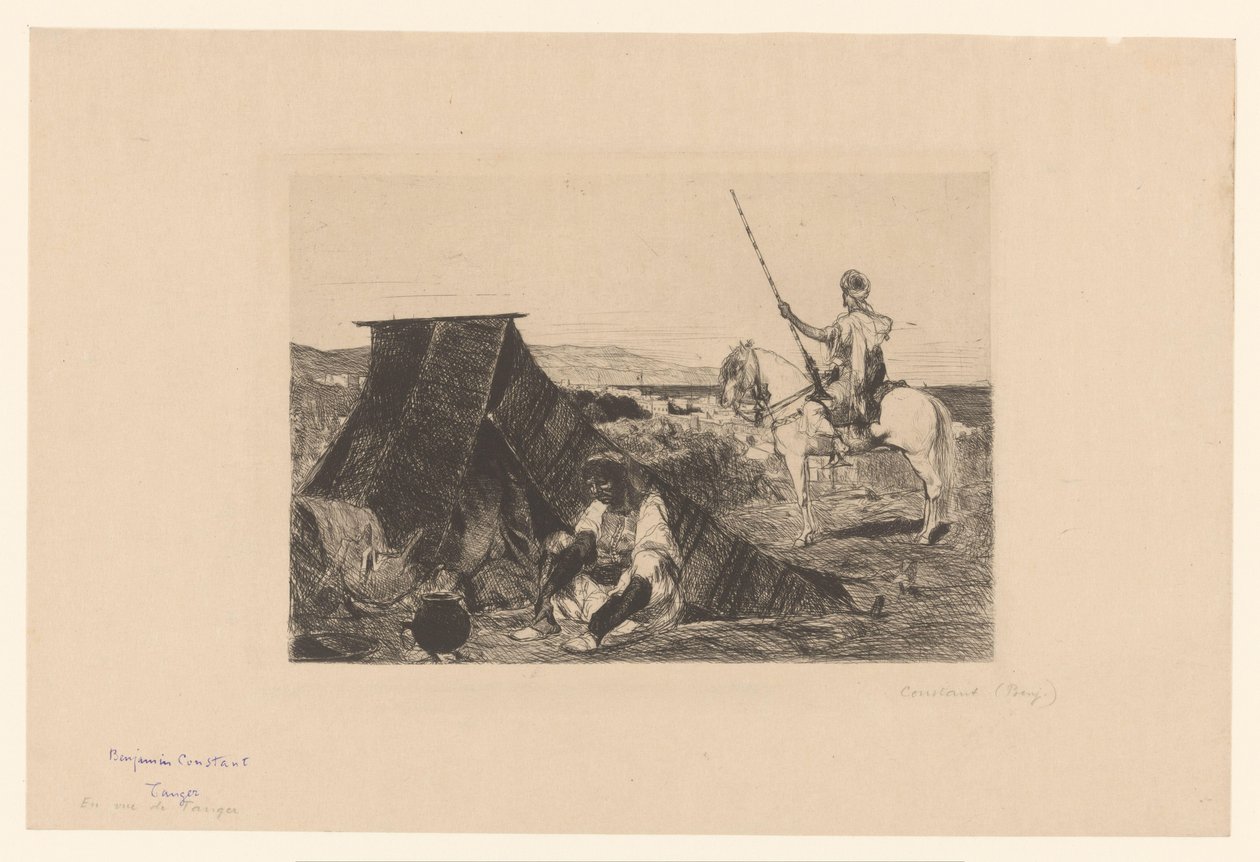 Landskap med tält och ryttare Etsningar av olika grafiker från 1877 (serietitel) L
