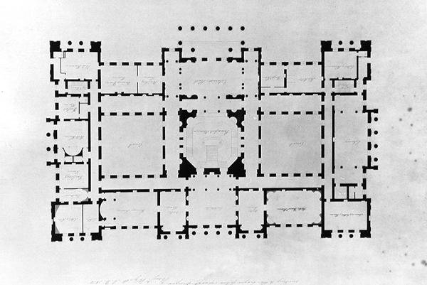 Plan över huvudvåningen av Benjamin Dean Wyatt
