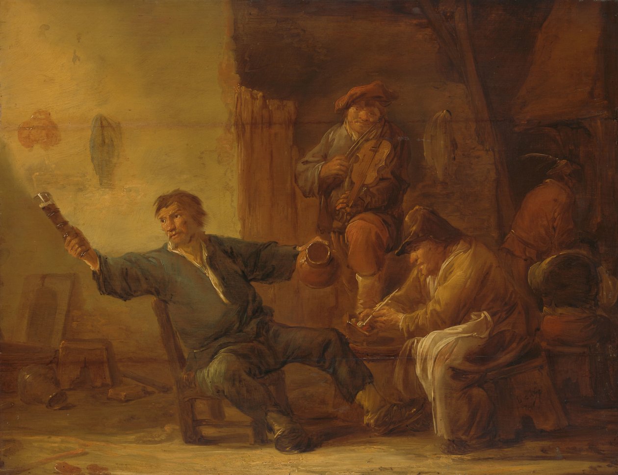Interiör av en bondkoja av Benjamin Gerritsz Cuyp