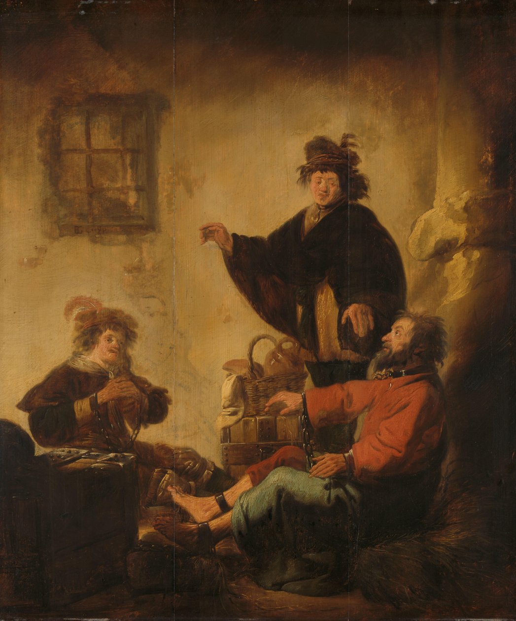 Joseph tolkar bagarens och butlerns drömmar (1 Mosebok 40:1-19) av Benjamin Gerritsz Cuyp
