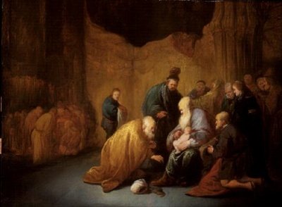 Omskärelsen (olja på panel) av Benjamin Gerritsz. Cuyp