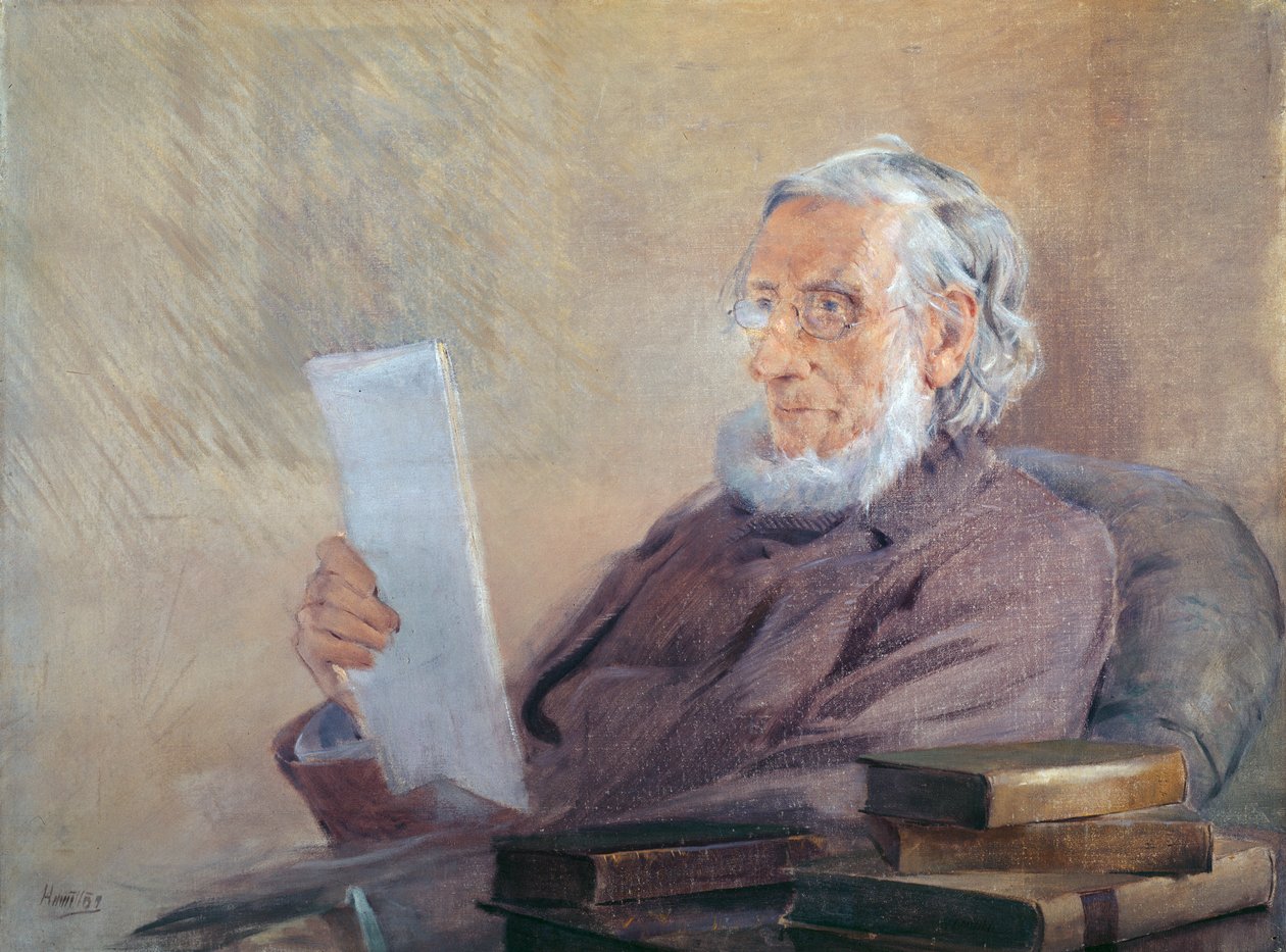 Porträtt av William Wordsworth, 1857 (krita på papper) av Benjamin Haydon