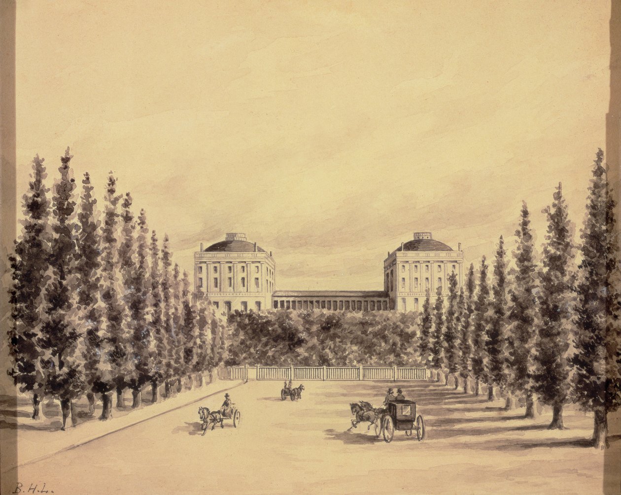 United States Capitol från Pennsylvania Avenue, ca 1814 av Benjamin Henry Latrobe