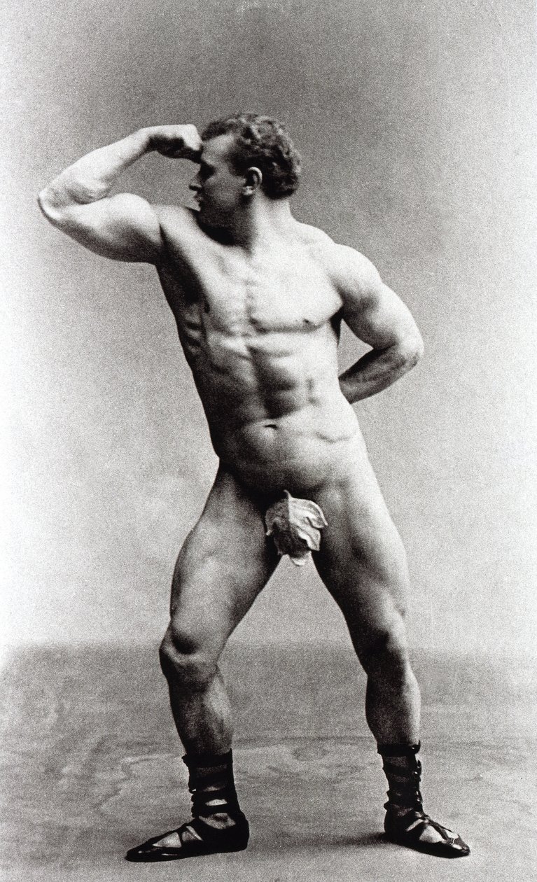 Den tyske kroppsbyggaren Eugen Sandow av Benjamin J. Falk