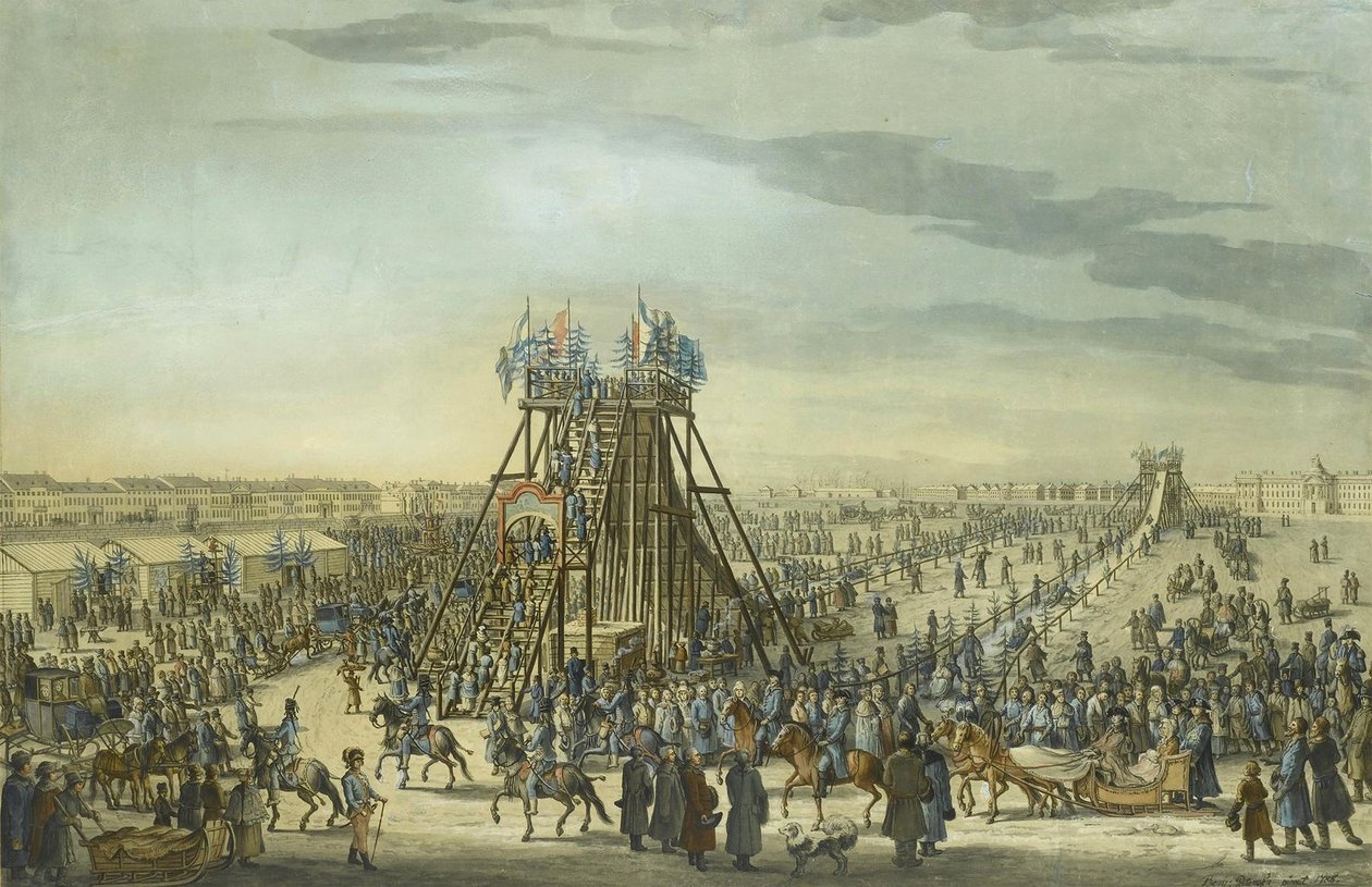 Katarina den stora besöker isberget i Sankt Petersburg, 1788 av Benjamin Paterssen