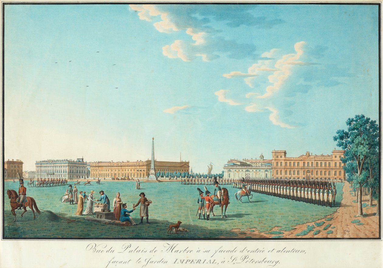 Marmorpalatset i Sankt Petersburg, ca. 1800 av Benjamin Paterssen