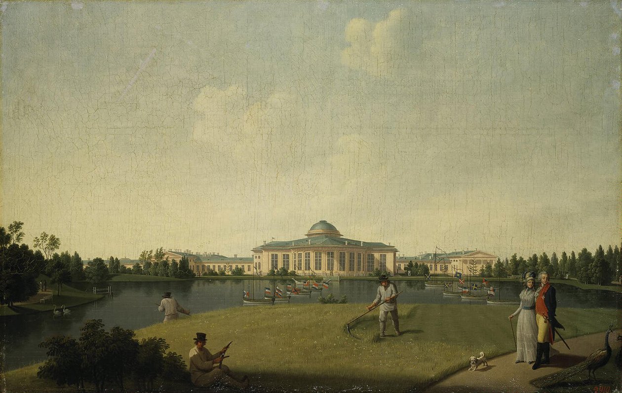 Utsikt över Tauridepalatset från trädgården, före 1797 av Benjamin Paterssen