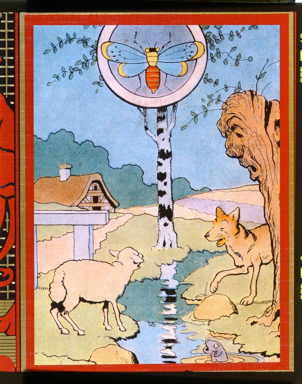 Illustration för Vargen och lammet, från 