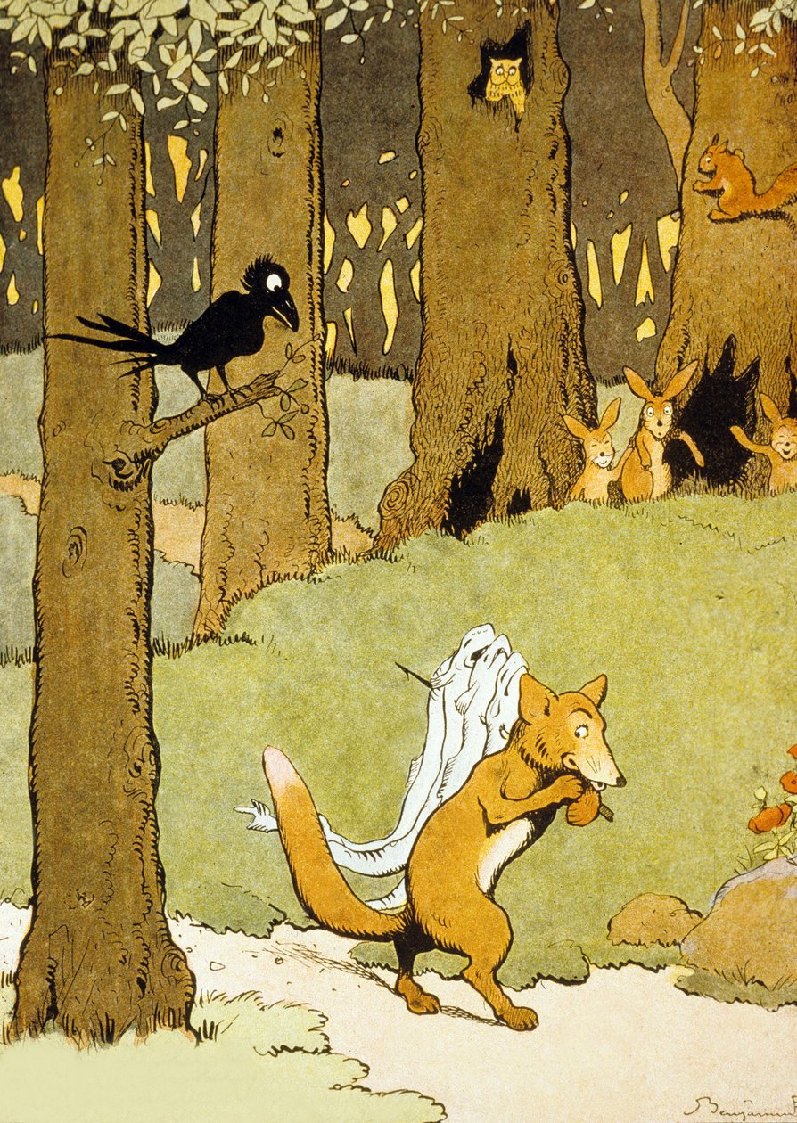 Renard och ålarna, illustration från 