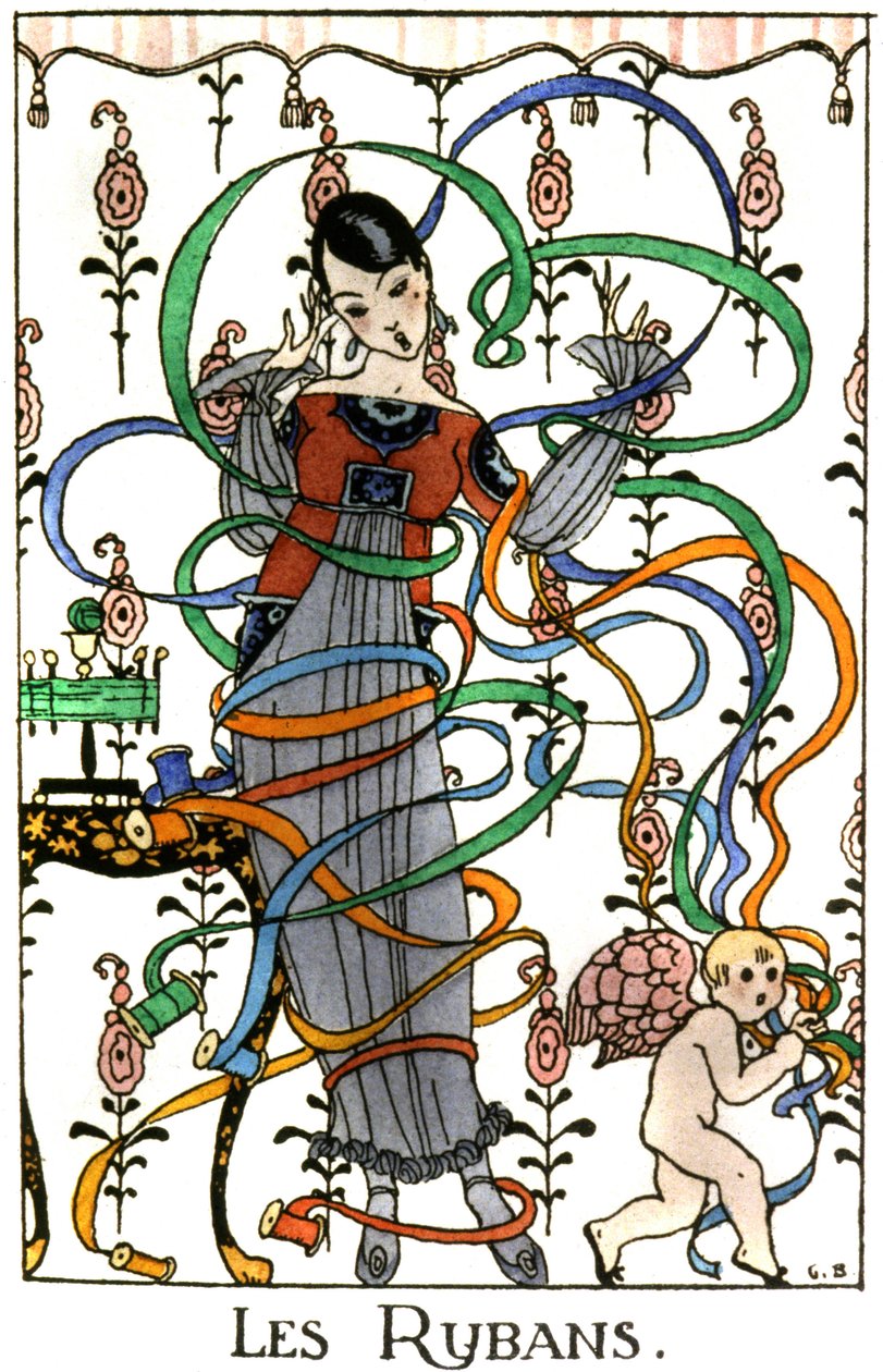 Banden, klänning i flapper-stil, ca 1919 av Benjamin Rabier