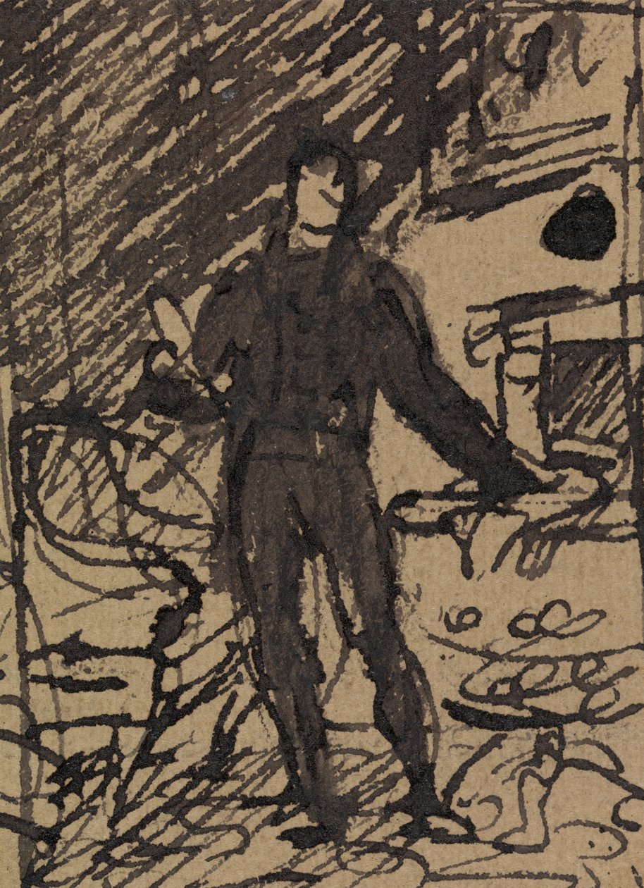 Figurstudie av en man i formell kostym av Benjamin Robert Haydon