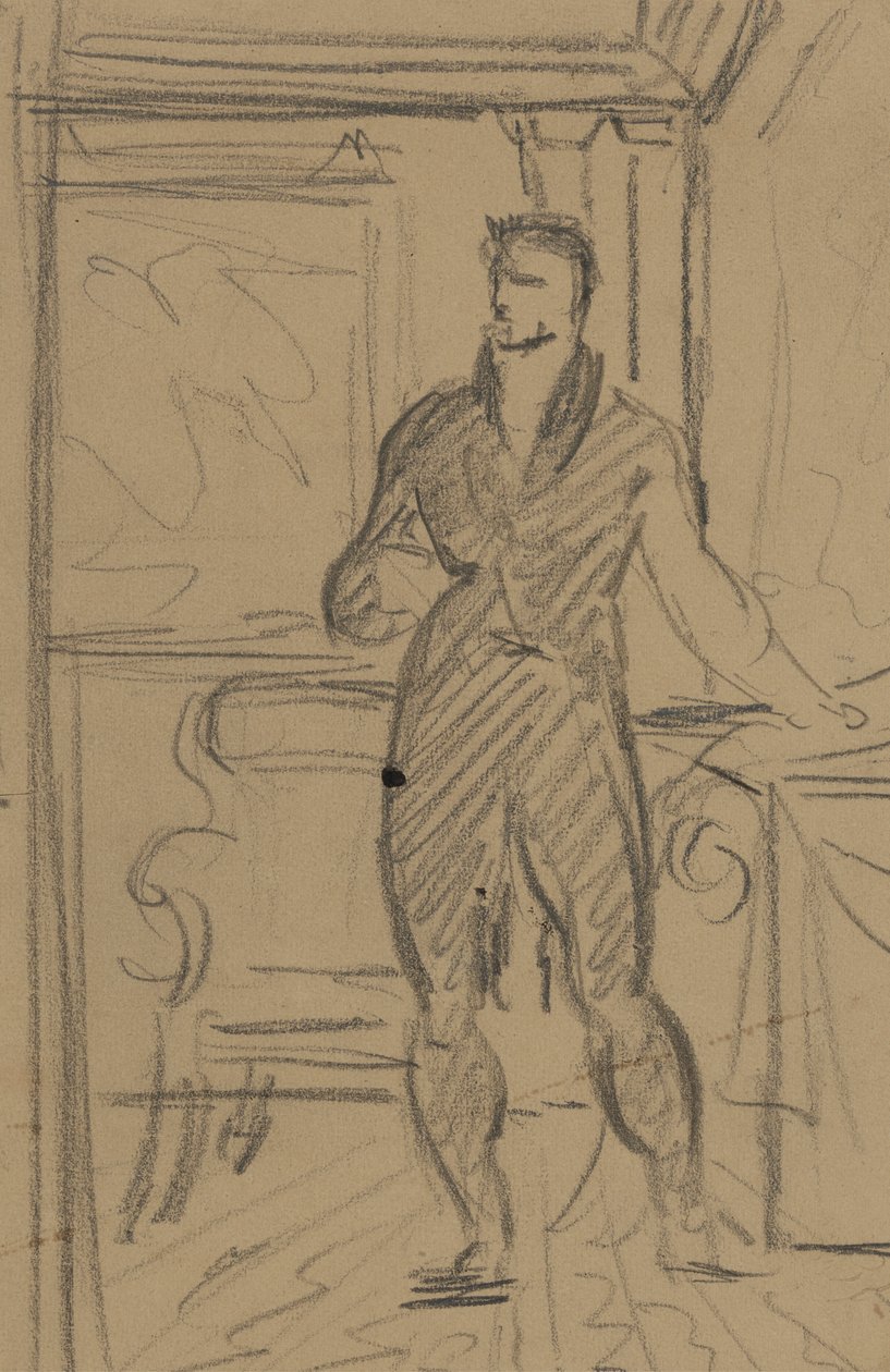 Figurstudie av en man i formell kostym av Benjamin Robert Haydon