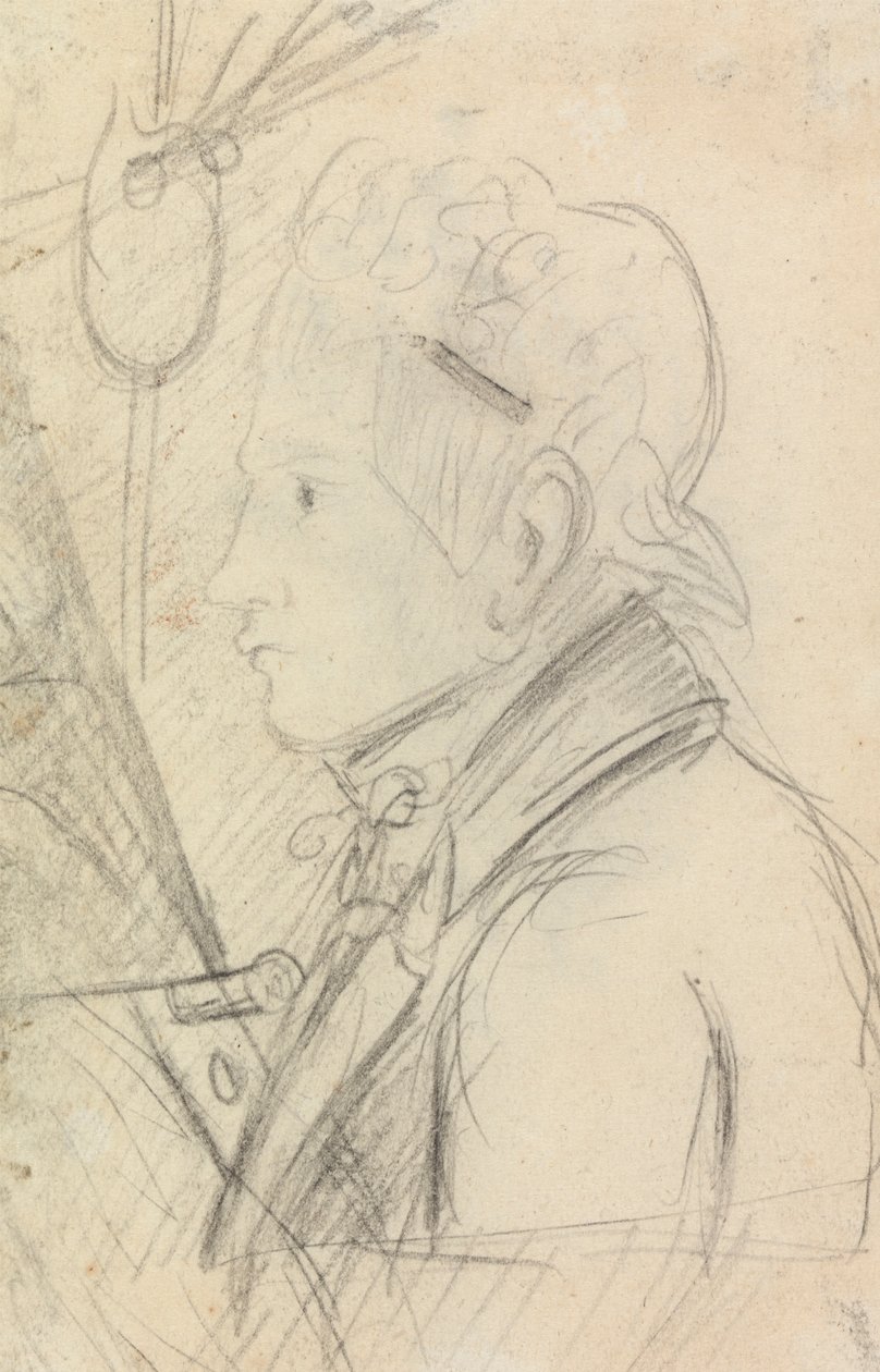 Porträttstudie av en ung man av Benjamin Robert Haydon