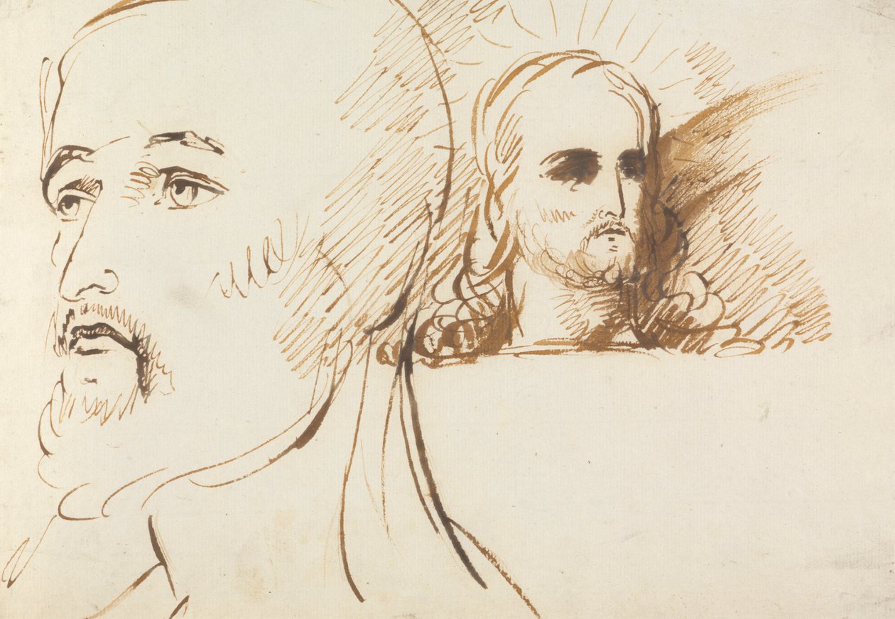 Studier av Jesu ansikte av Benjamin Robert Haydon