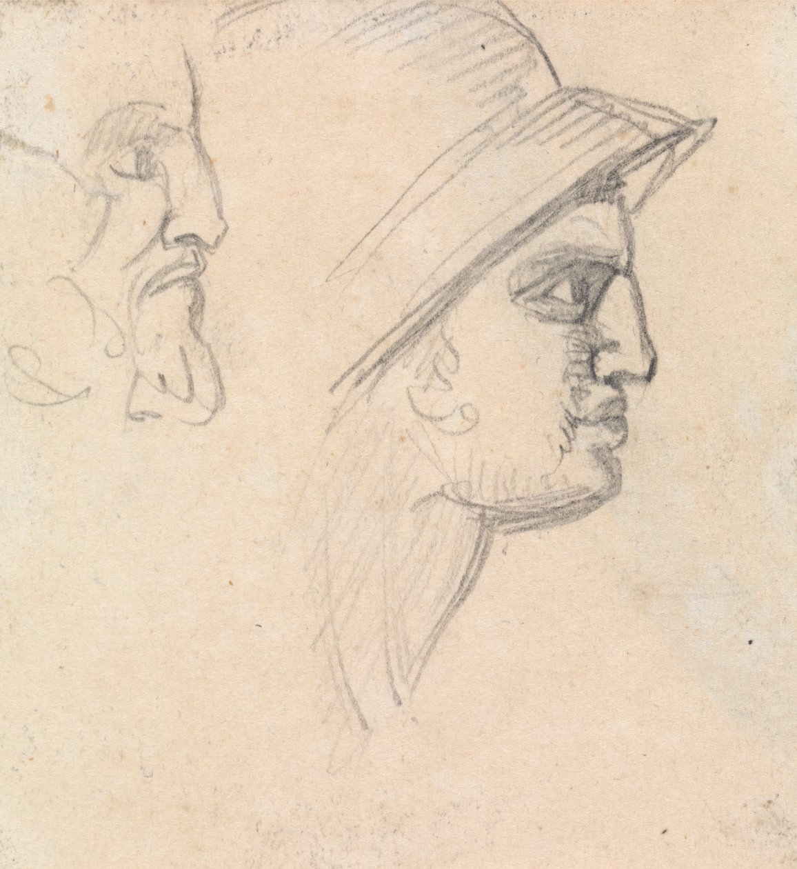 Studie av manliga huvuden av Benjamin Robert Haydon