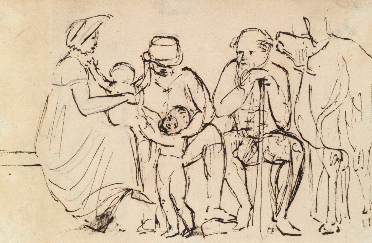 Studie av sittande figurer av Benjamin Robert Haydon