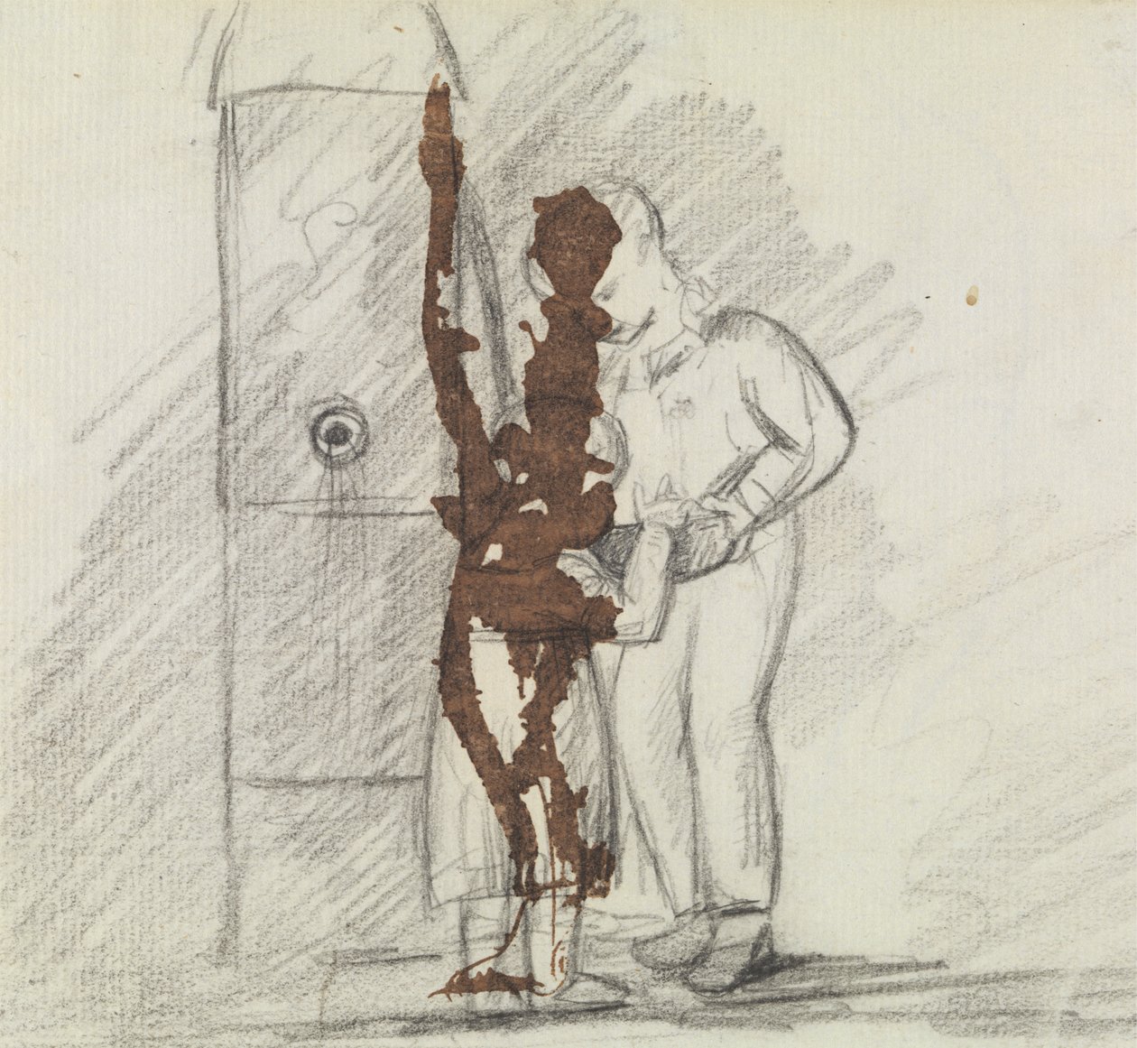 Studie av två figurer som står tillsammans av Benjamin Robert Haydon