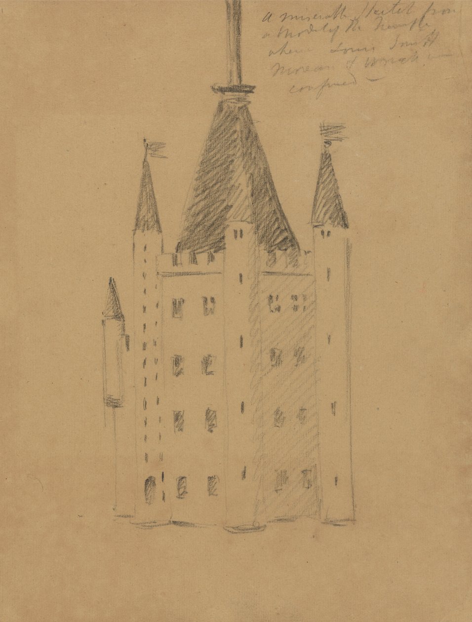 Studie av ett slott av Benjamin Robert Haydon