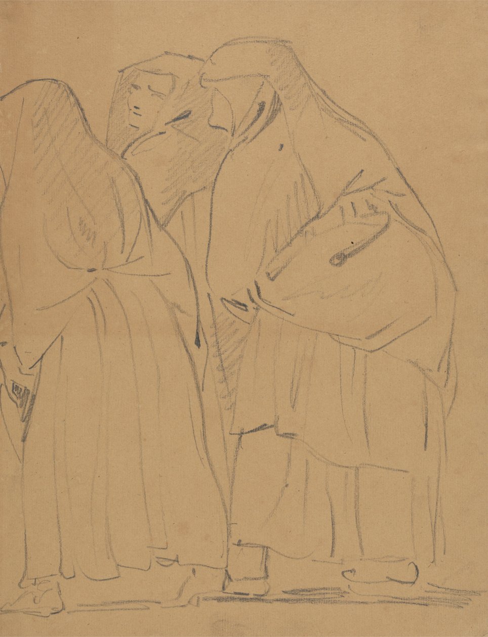 Studie av en grupp klädda, stående figurer av Benjamin Robert Haydon