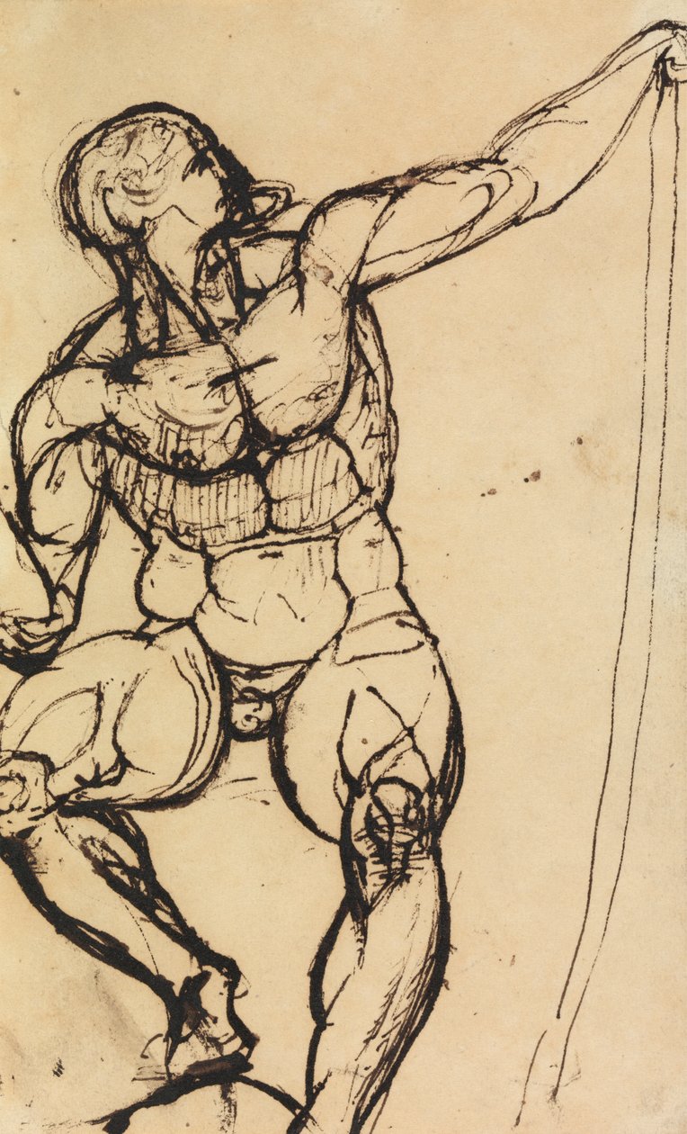 Studie av en manlig naken av Benjamin Robert Haydon