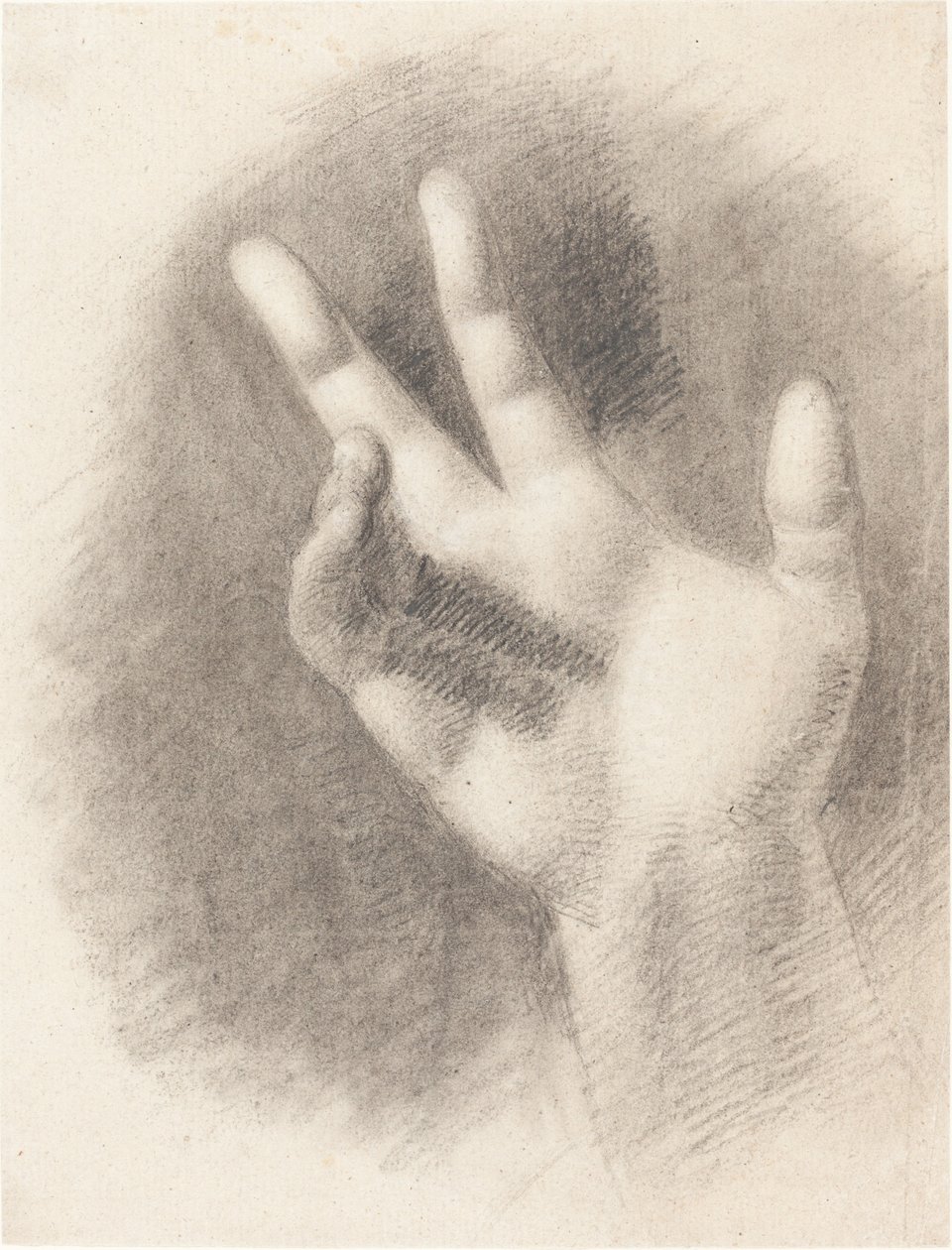 Studie av en högerhand [recto] av Benjamin Robert Haydon