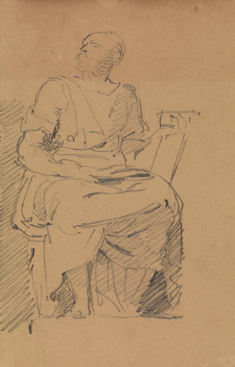 Studie av en sittande figur av Benjamin Robert Haydon