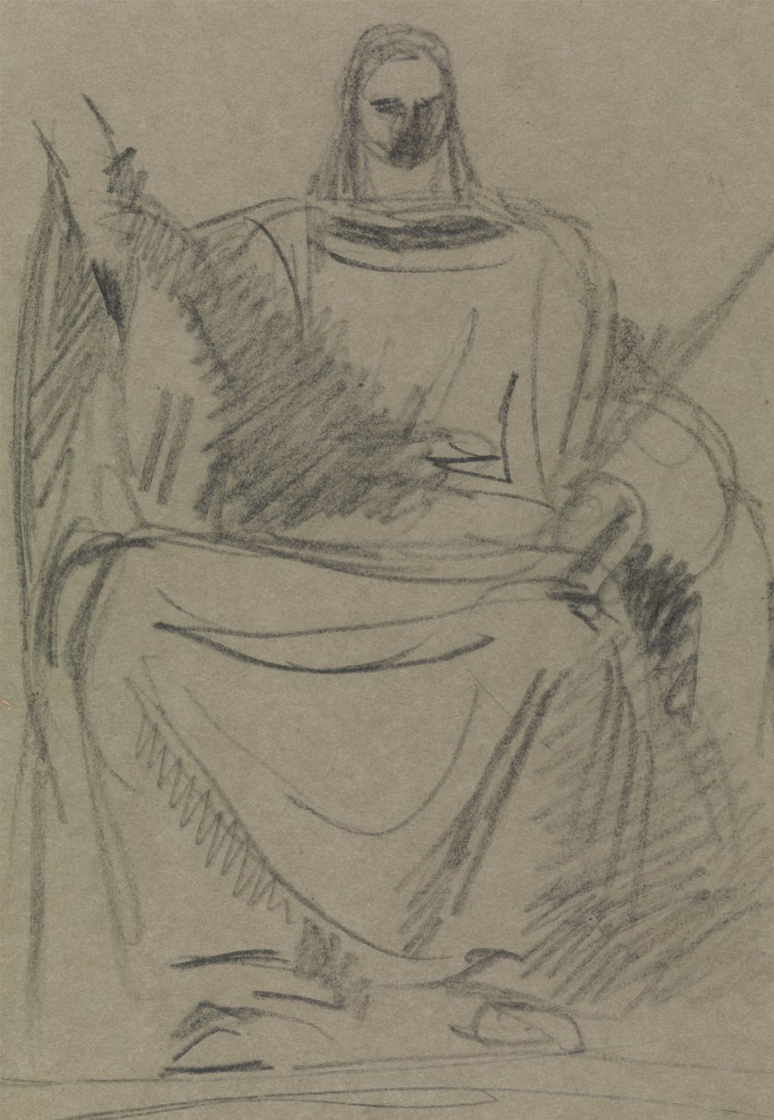 Studie av en sittande mansfigur av Benjamin Robert Haydon
