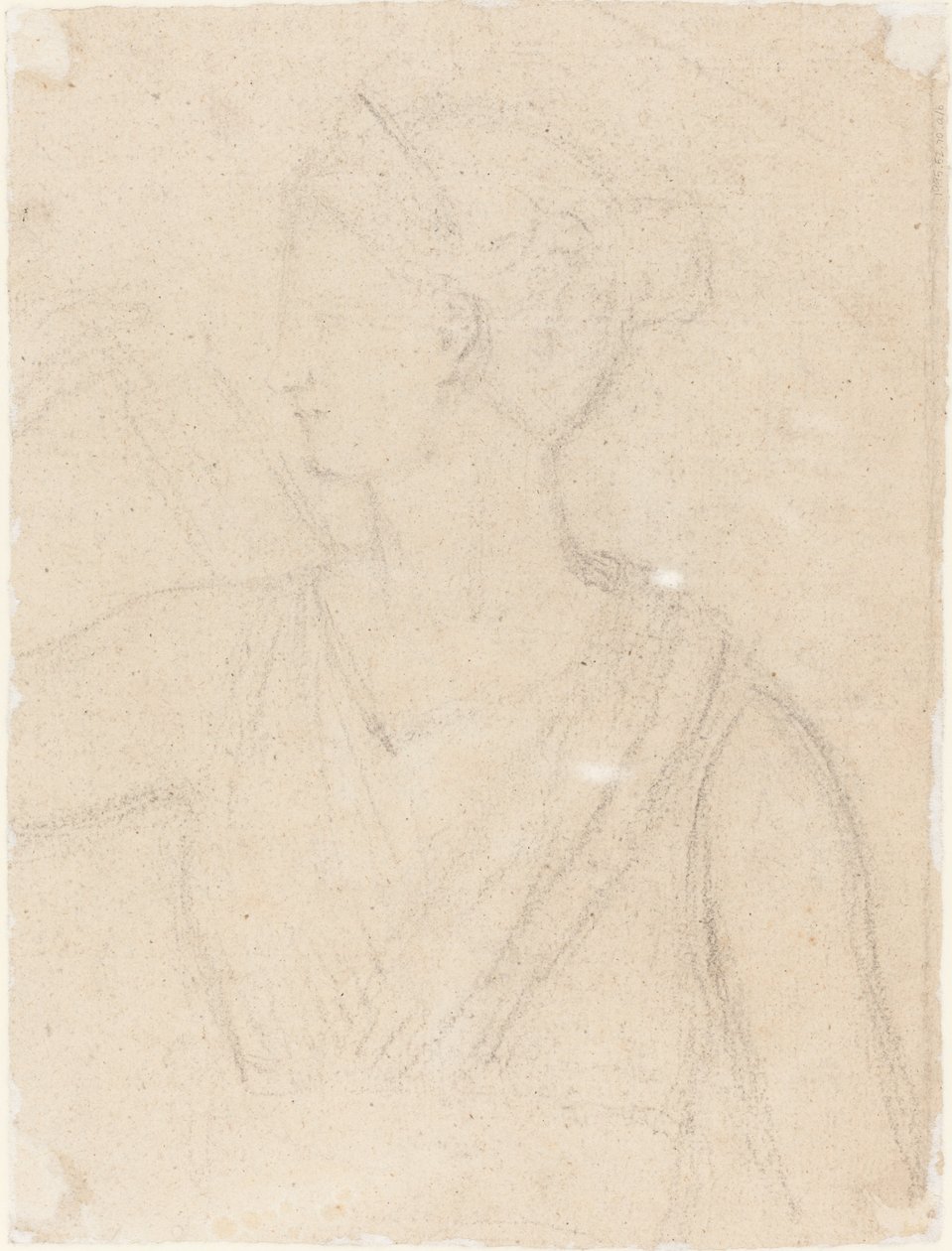 Studie av Dianastatyn i Vatikanen [verso] av Benjamin Robert Haydon