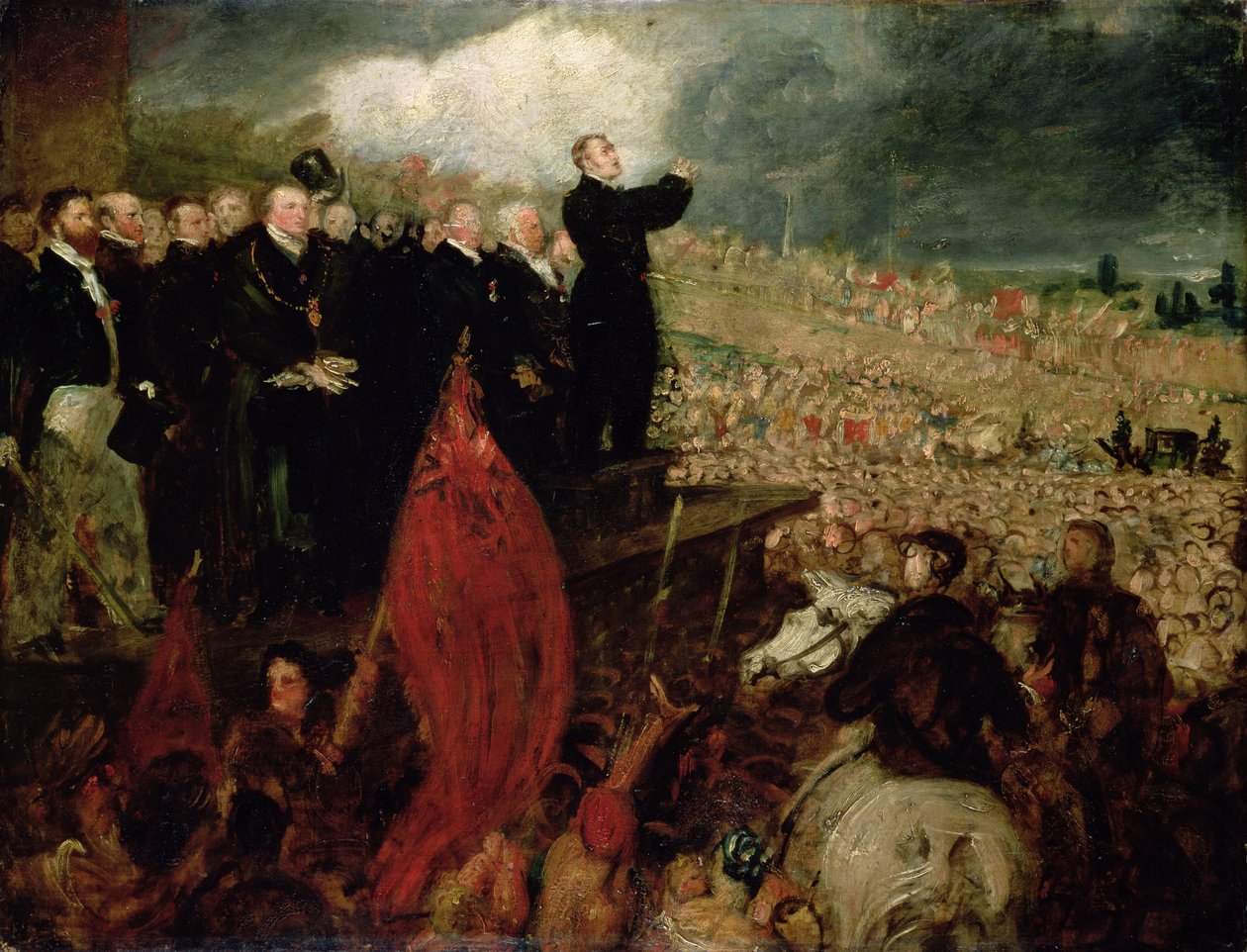 Fackföreningarnas möte på Newhall Hill, Birmingham, 16 maj 1832 av Benjamin Robert Haydon