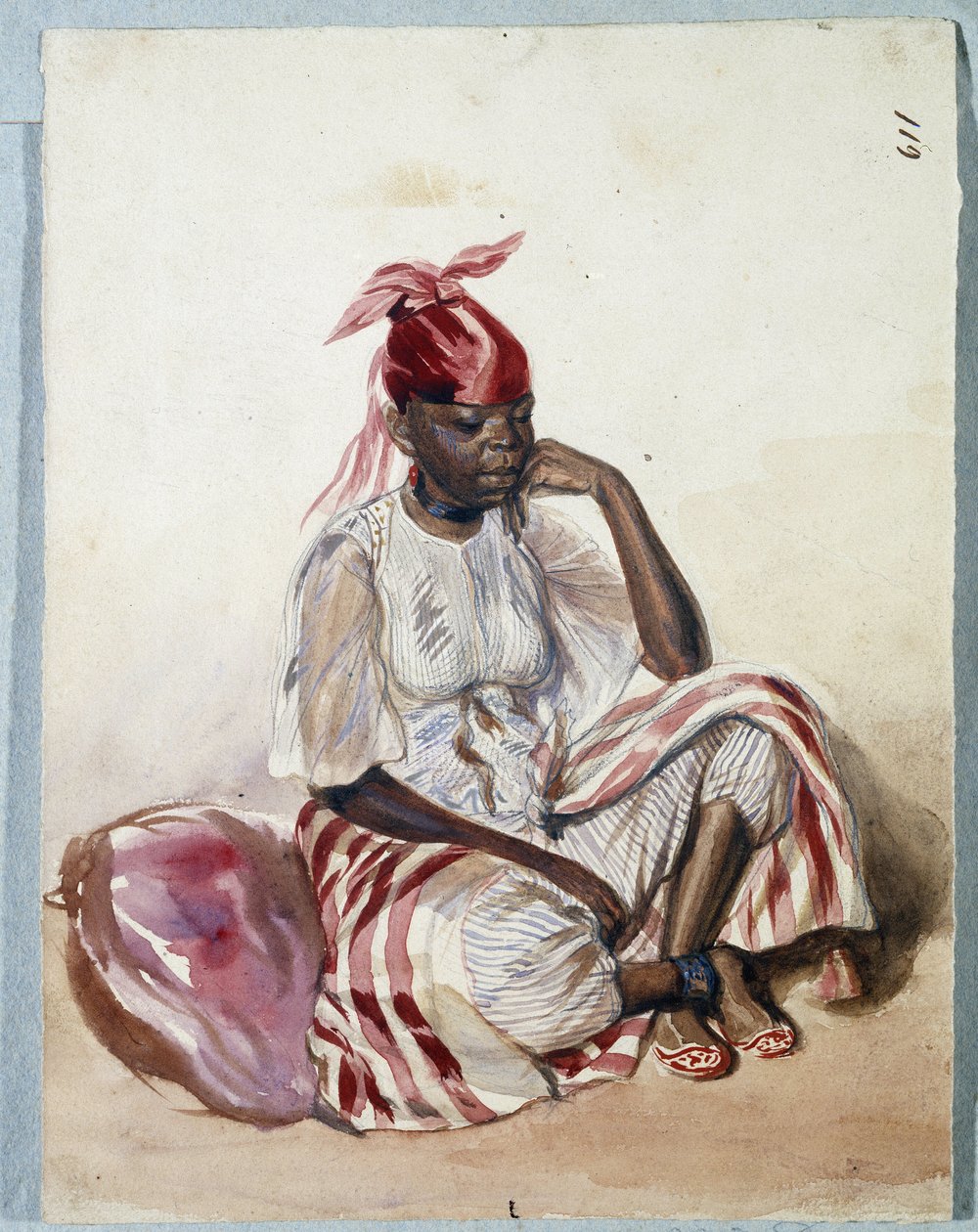 Negresse en kostym (akvarell) av Benjamin Roubaud
