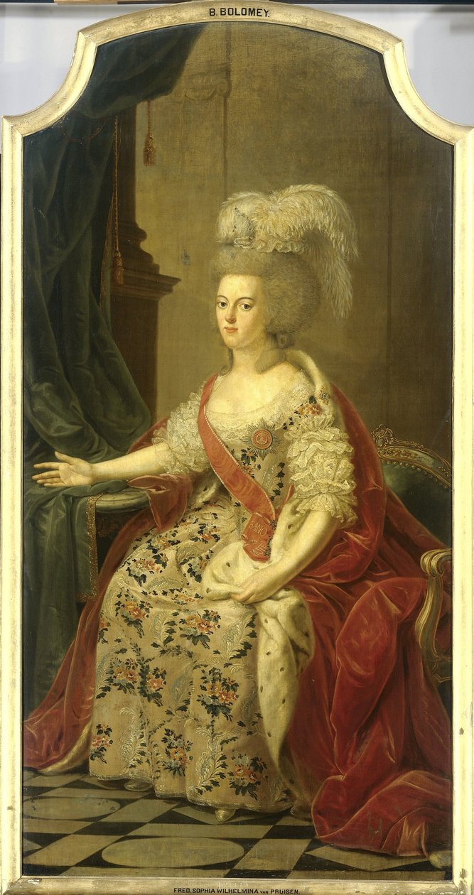 Frederika Sophia Wilhelmina av Preussen (1751-1820), fru till prins Willem V av Benjamin Samuel Bolomey