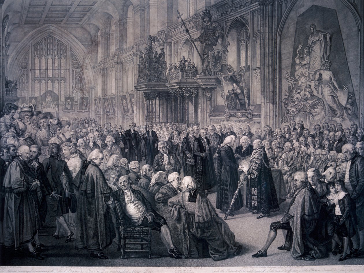 Invigning av Lord Mayor Nathaniel Newnham, London, 1801 av Benjamin Smith