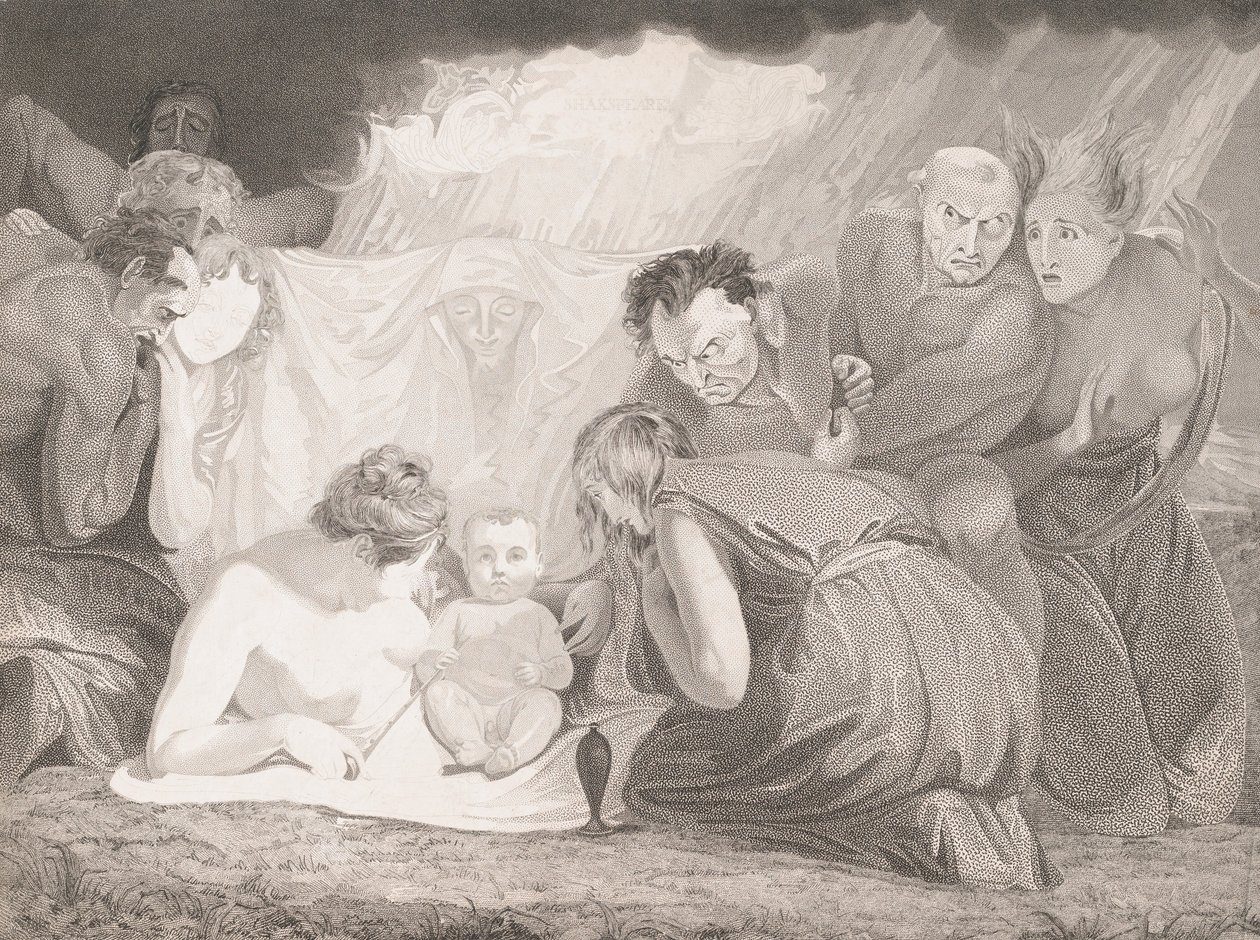 Spädbarn Shakespeare deltog av naturen och passionerna, 1799. av Benjamin Smith