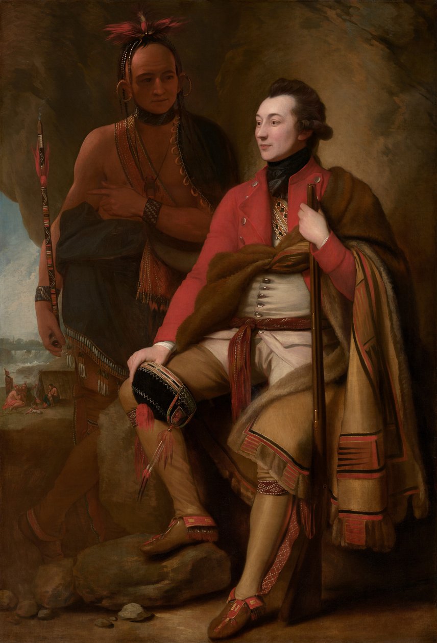 Överste Guy Johnson och Karonghyontye (kapten David Hill) av Benjamin West