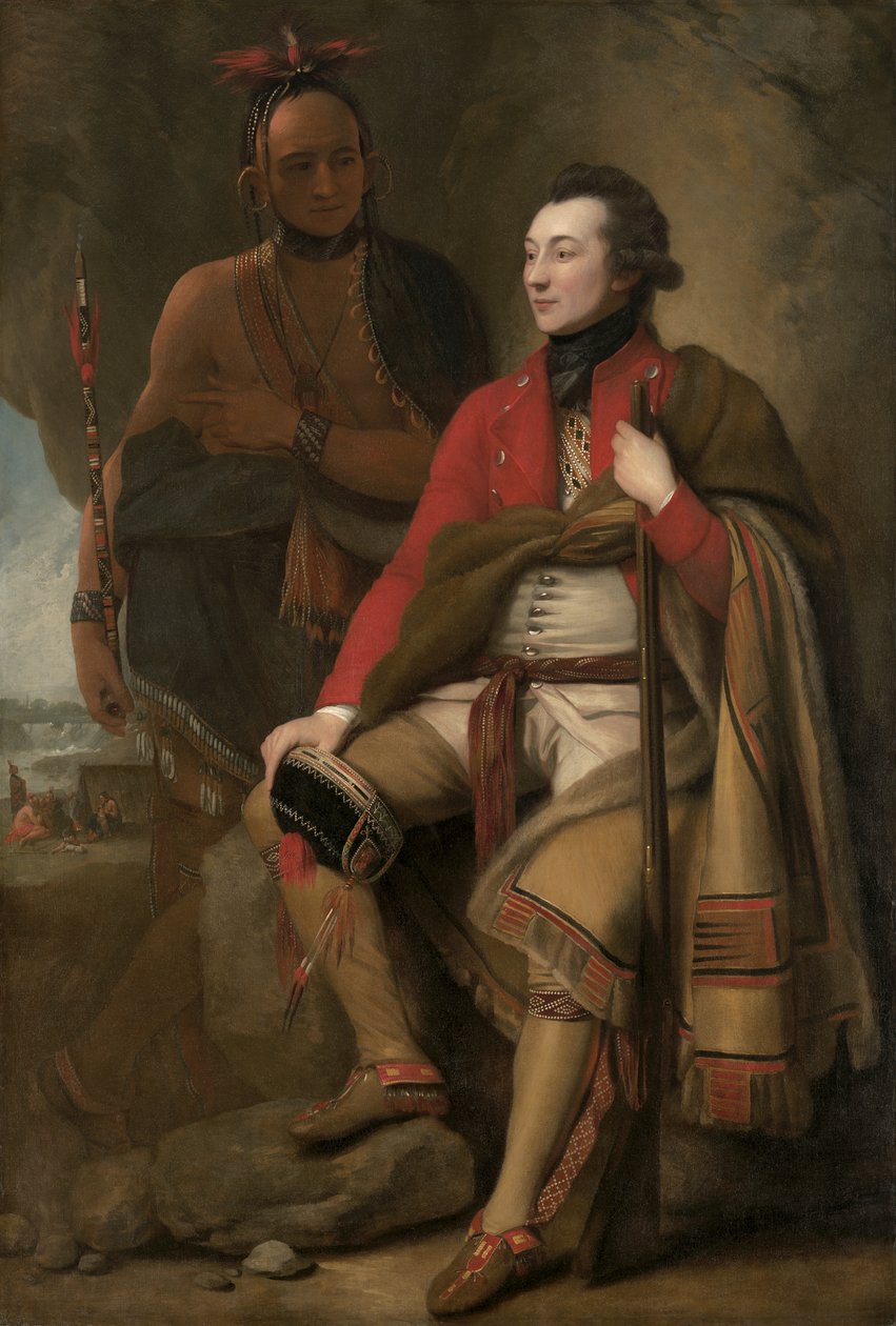 Överste Guy Johnson och Karonghyontye (kapten David Hill) av Benjamin West