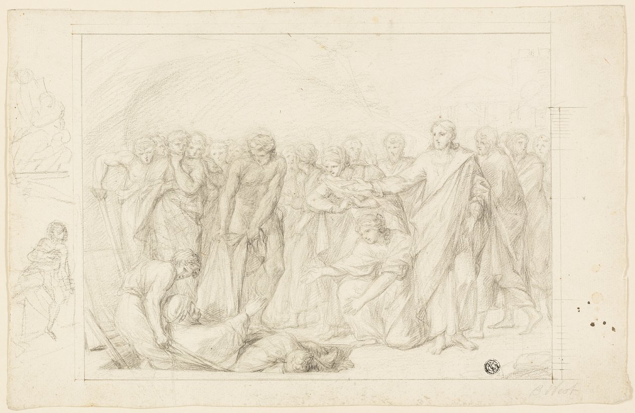 Ananias död av Benjamin West