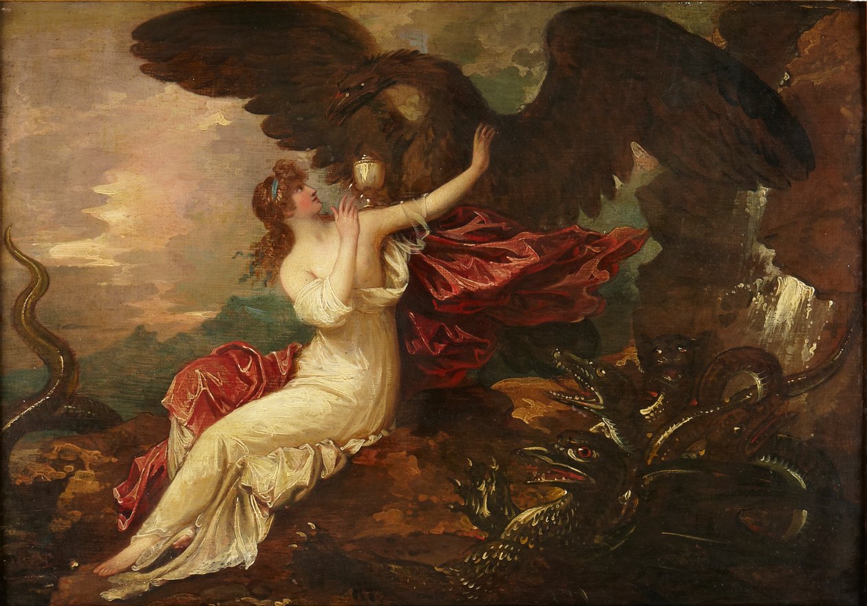 Örnen tar med sig koppen till psyket av Benjamin West